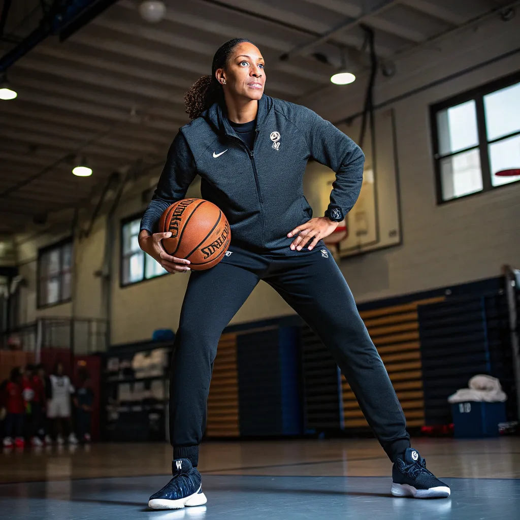 Lisa Carter posing with a basketball